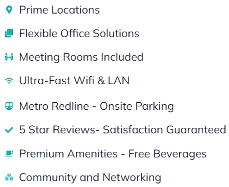 office features and amenities list